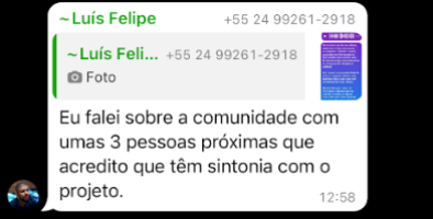 Pessoas com sintonia com o projeto